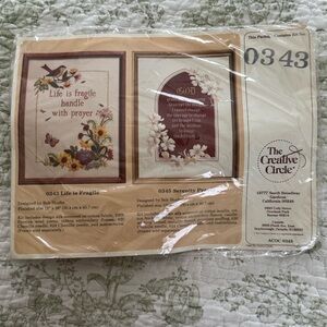 Floral Embroidery Kit with Inspirational Quote